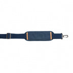 weekendtas 27 liter canvas/polyurethaan blauw/bruin