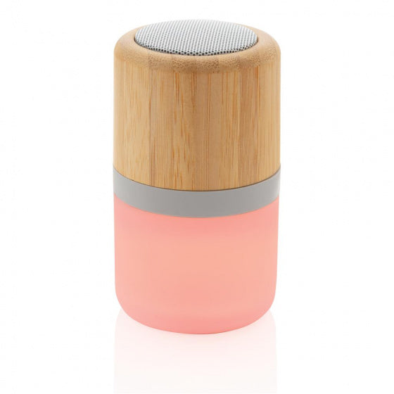 speaker met licht bluetooth bamboe/ABS naturel