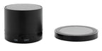 speaker/oplader bluetooth 7 cm ABS zwart 3-delig