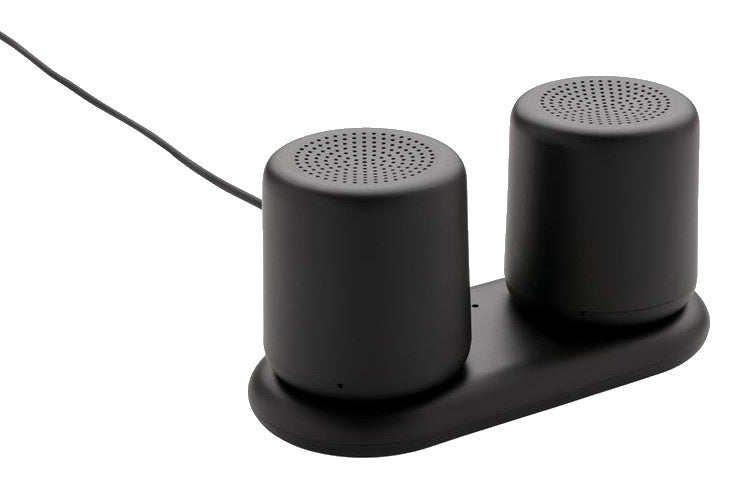 speakers bluetooth 11,5 cm ABS zwart/grijs 4-delig