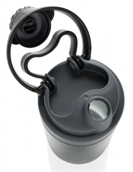 sportfles met bluetooth oortjes 500 ml antraciet