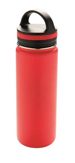 thermosfles 25 cm 0,5 liter RVS rood