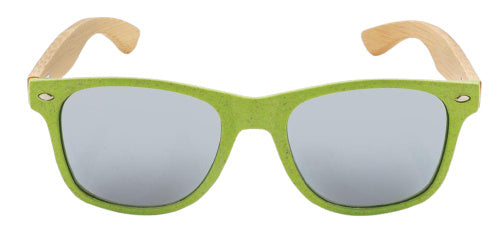 zonnebril UV 400 tawestro bamboe naturel/groen