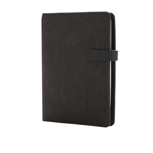 notitieboek met organizer A5 polyester/papier zwart
