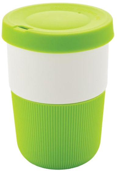 take-away beker 0,4 liter ABS/siliconen groen