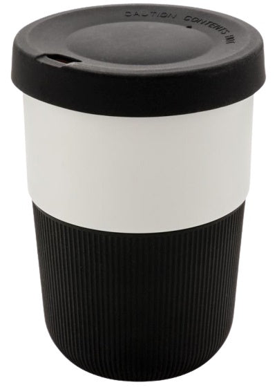 take-away beker 0,4 liter ABS/siliconen zwart
