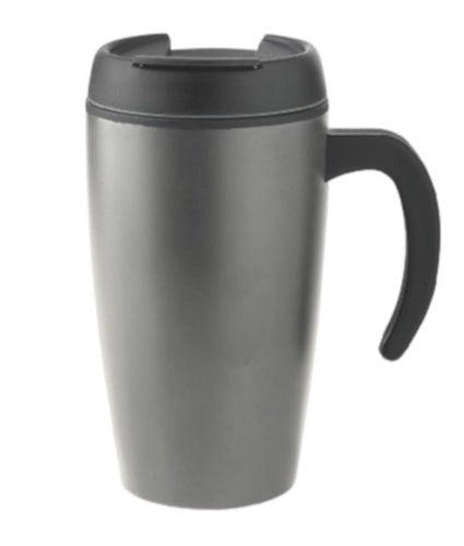 thermosbeker Urban 0,4 liter RVS grijs/zwart