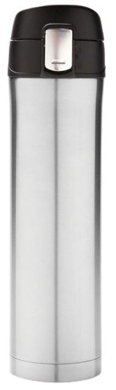 thermosfles 0,5 liter 25 cm RVS/polypropyleen zilver