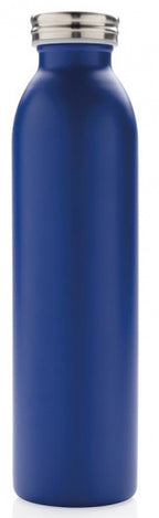 thermosfles 0,6 liter 26 x 6,5 cm RVS/koper blauw