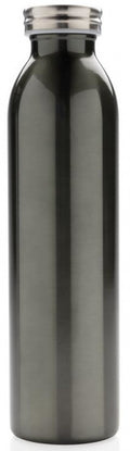 thermosfles 0,6 liter 26 x 6,5 cm RVS/koper grijs