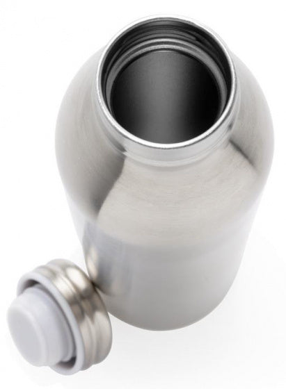 thermosfles 0,6 liter 26 x 6,5 cm RVS/koper zilver