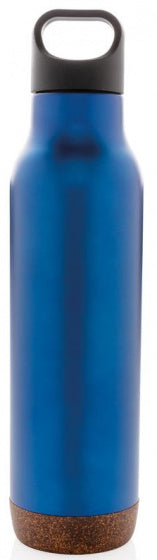 thermosfles Cork 0,6 liter RVS/polypropyleen blauw