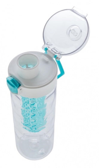drinkfles met honinggraat 700 ml siliconen turquoise
