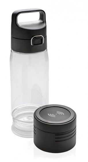 Xd xclusive Drinkfles met powerbank 5000 mAh zwart 600 ml