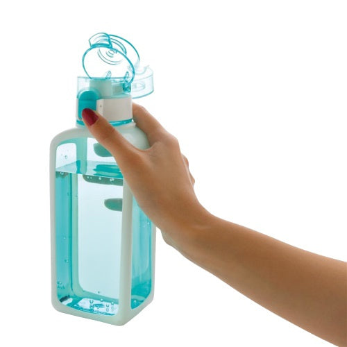 drinkfles met slot 600 ml siliconen turquoise