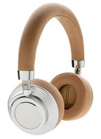 koptelefoon Aria bluetooth PU/alu bruin/wit 3-delig