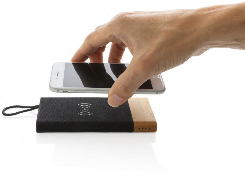 Xd xclusive Powerbank Bamboo X 5000 mAh bamboo zwart naturel