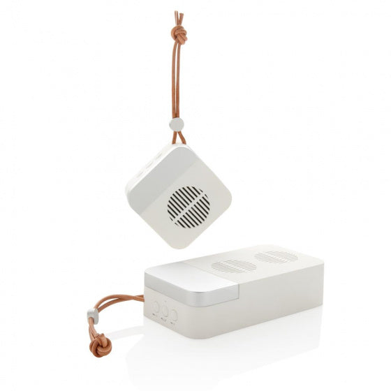 speaker Aria bluetooth 14 cm ABS/PU/alu wit 2-delig