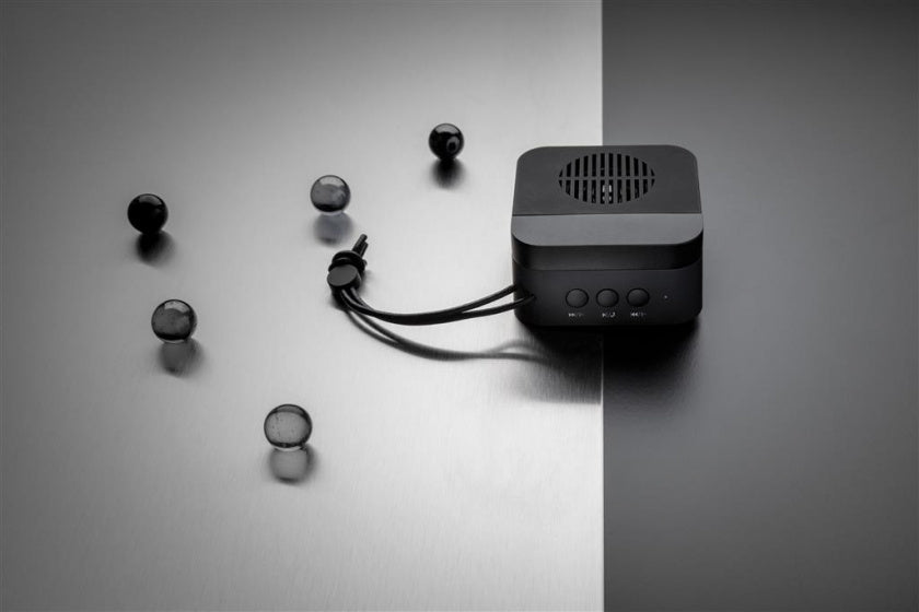 speaker Aria bluetooth 7 cm ABS/PU/alu wit 2-delig
