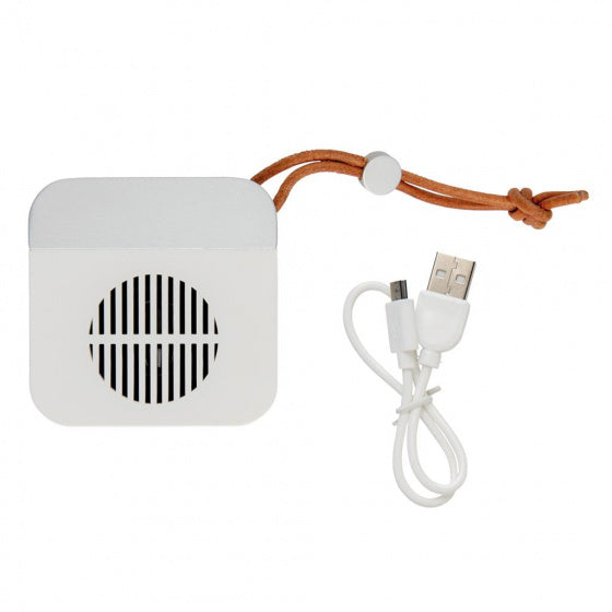 speaker Aria bluetooth 7 cm ABS/PU/alu wit 2-delig