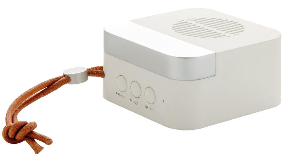 speaker Aria bluetooth 7 cm ABS/PU/alu wit 2-delig
