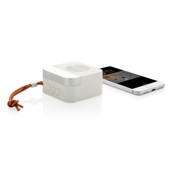 speaker Aria bluetooth 7 cm ABS/PU/alu wit 2-delig