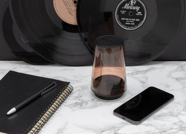 speaker Encore bluetooth 12 cm ABS bruin 2-delig