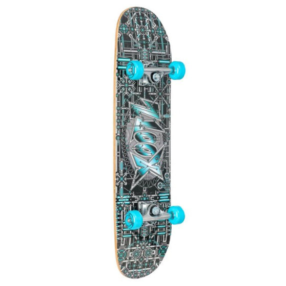 Xootz Skateboard Double Kick 79 cm Industrial grijs blauw