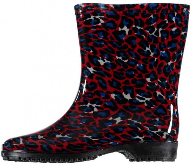regenlaarzen dames rubber rood/blauw maat 38