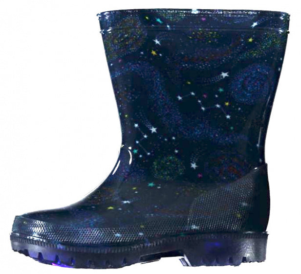 regenlaarzen halfhoog junior led rubber blauw mt 31