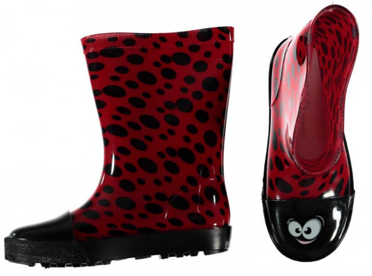 regenlaarzen junior rubber rood/zwart maat 30