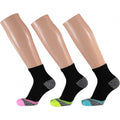 runningsokken katoen/polyamide zwart 3-pak mt 35/38