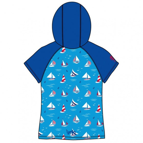 UV-werend zwemshirt sailboat junior blauw maat 1-2 jaar