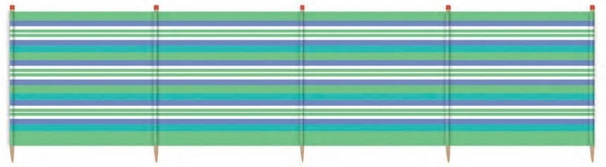 Yello Windscherm 10 palen 120 x 610 cm groen blauw