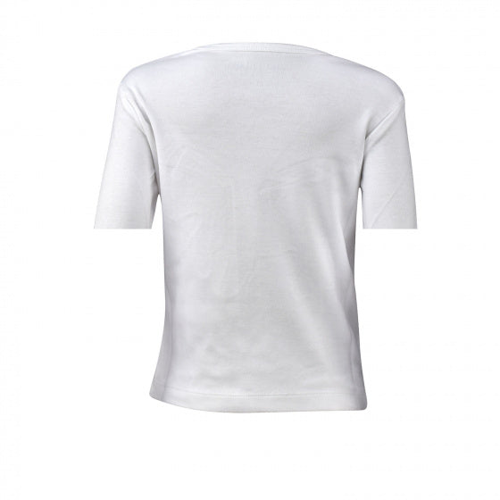 T-shirt korte mouw Piraat Paul jongens katoen wit maat 128