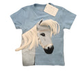 T-shirt korte mouw Pony Stella meisjes katoen blauw maat 98