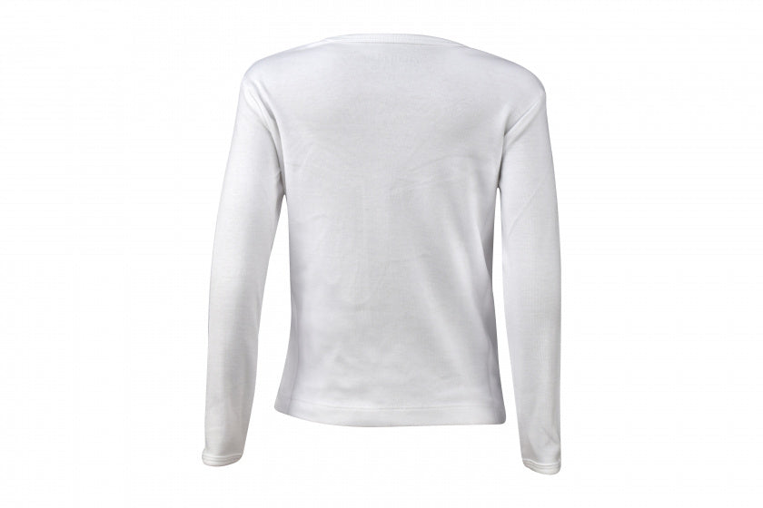T-shirt lange mouw Piraat Paul jongens katoen wit maat 92