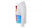 T-shirt lange mouw Piraat Paul jongens katoen wit maat 92