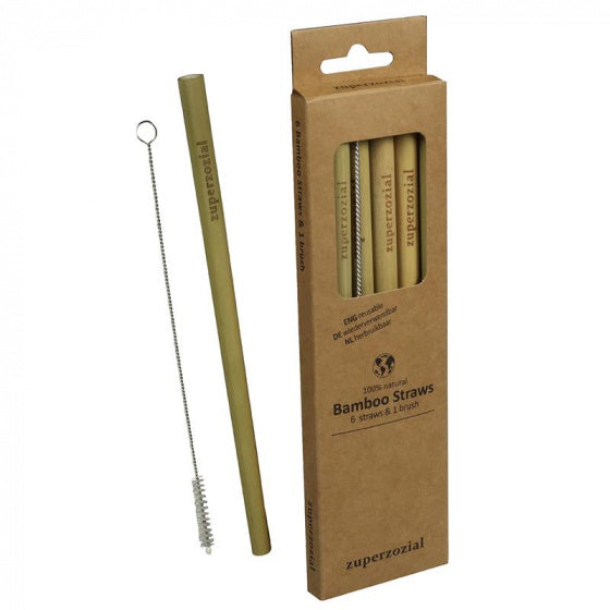 rietjes herkbruibaar 19 cm bamboe 7-delig