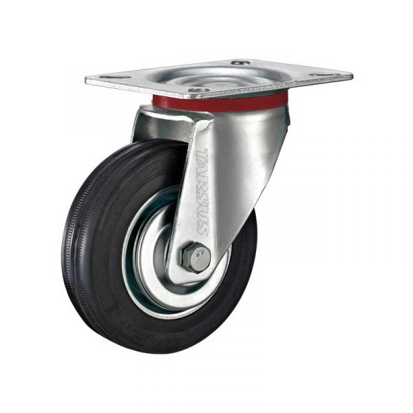 Tarsus zwenkwiel 100 mm. zwart